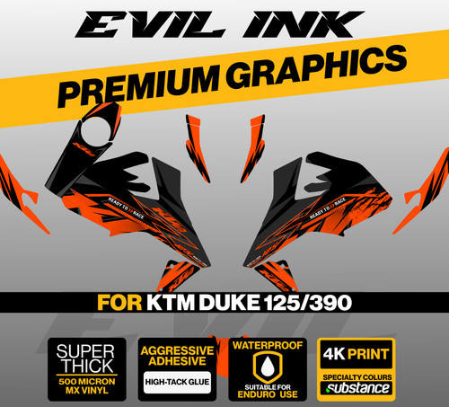 Kit grafica ktm duke 125 - grafica,