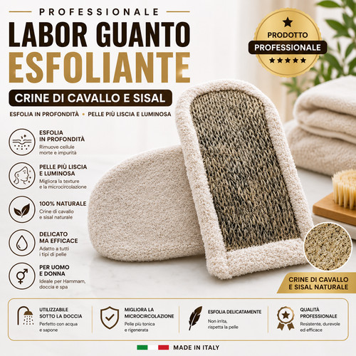 Labor guanto esfoliante crine - labor,
