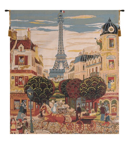 Arazzo belga eiffel naif - eiffel,