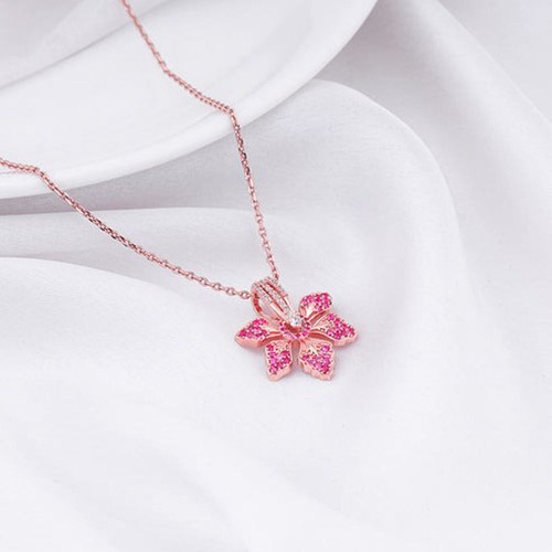 Ciondolo oro rosa - oro, ebano