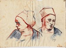 GAUGUIN P 0445  Drawing on old
