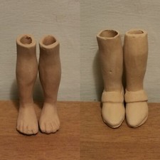 Coppia Piedi grezzi Terracotta