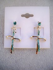 PAIO ORECCHINI IN ACCIAIO RODIATO CROCE BRILLANTINI