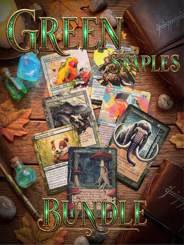 Green commander staples - staples, bundle