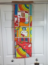 Coperta doppia trapuntata Hello Kitty Rainbow & Skates ~ rossa 60"x 80" 🌈🎀🍦 nuova