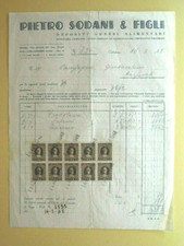 FATTURA COMMERCIALE - PIETRO SODANI & FIGLI  DEPOSITO GENERI ALIMENTARI  ROMA 