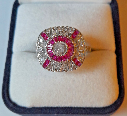 Anello art déco quadrato - art,