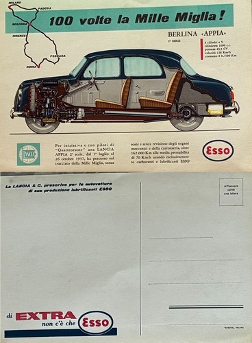 Cartolina lancia appia berlina - lancia,
