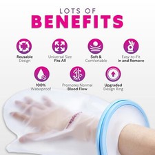 Copertura impermeabile in ghisa o bende per doccia e bagno braccio completo, mano, piede...