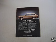 advertising Pubblicità 1983 SUBARU 4WD