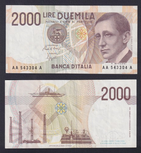 Banconota italia 2000 lire - 2000,