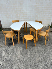 Alvar Aalto Artek mod. Tavolo tavolo mezza luna 95 MidCentury anni 60 120x60 cm