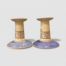 Coppia portacandele Wedgwood Sarah’s Garden farfalle 1997 Queens Ware