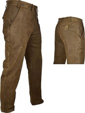 Pantaloni lunghi in pelle costumi tradizionali pelle nabuk tempo libero pantaloni da caccia HUBERTUS Trapper