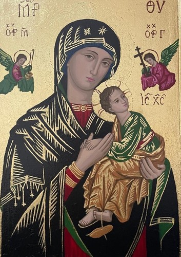 Icona sacra santa maria del - ,,santa,