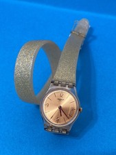 orologio Swatch goldendescent LK351C gold glitter  cinturino doppio giro.