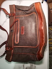 Borsa a tracolla in tela Hogan cerniera più tasche manici in pelle nera accenti