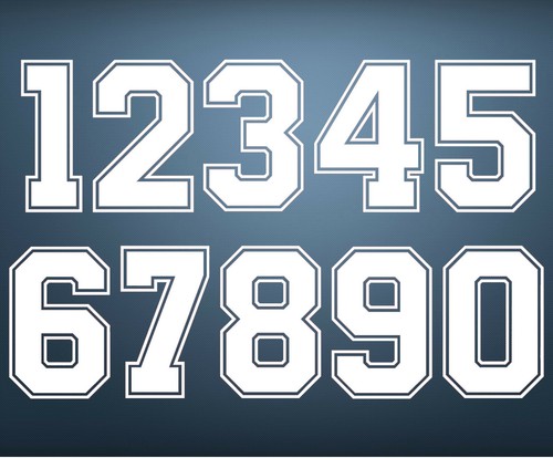 Numeri per maglia - calcio, anni