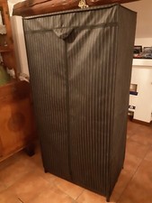 ARMADIO IN TESSUTO TNT GUARDAROBA ASTA APPENDIABITI APERTURA ZIP CM 80X46X156