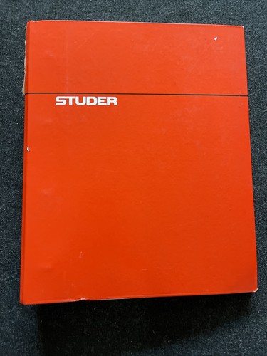 Studer d820x operating - studer, +