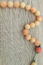 Collier di corallo rosa pelle d'angelo del Mediterraneo con fermaglio argento925