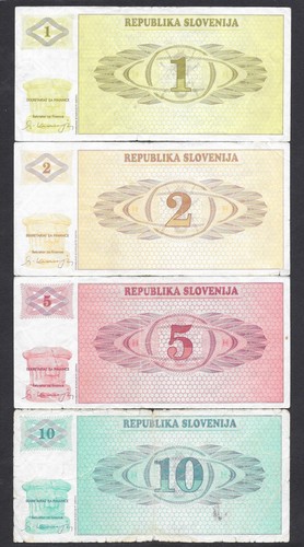 Slovenia serie banconote da - -,