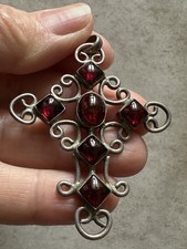 Antique 925 Silver Garnet