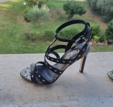 Sandalo Alto Nero Artigianale Borchie N.35