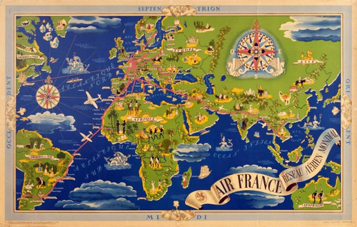 Air france planisphere reseau - air,