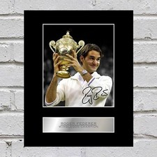 Roger Federer Signed Mounted