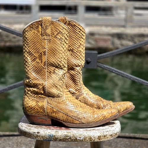 Stivale pelle texano vintage - stivale,