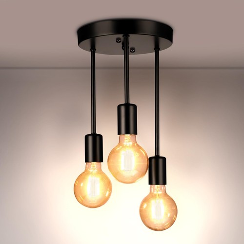 Lampadario cucina luci nero - 3,