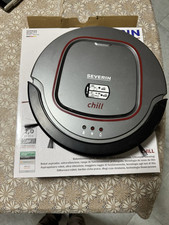 Severin Chill RB7025 Robot Aspirapolvere 19V - Grigio Platino/Rosso Granata/Nero