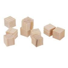 50x Blocchi di legno Natura