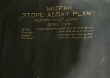 1910 Tonopah Nevada Mine Map Assay Plan Mizpah Mine  Mining History Rare