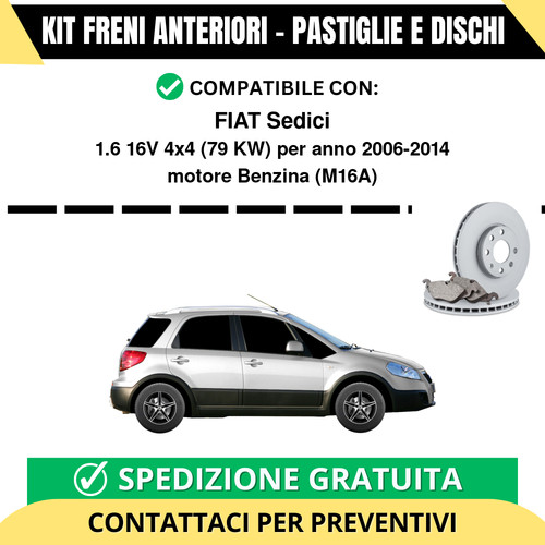 Kit freni anteriori pastiglie - anteriori, (pastiglie