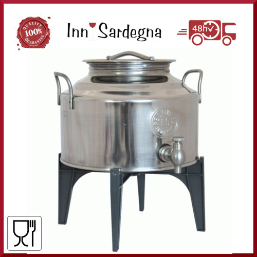 Bidone inox per olio acciaio
