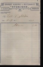a1 carta intestata pubblicità Albergo Ristorante Storione Padova 1915