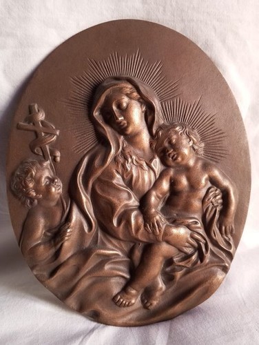 Piastrain bronzo madonna - piastrain, con