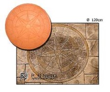 Stampo Pavimenti Stampato Cemento "Rosa Dei Venti" 120 cm Concrete