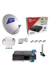 KIT- DECODER  HD FULL + TESSERA TIVUSAT + PARABOLA 45CM + LNB + SUPPORTO + CAVO 
