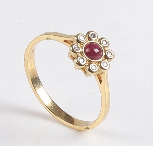 18kt yellow gold ruby and - yellow,