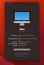 Apple iMac16,2-21.5-Inch, Late 2015. INTEL CORE ™ i5_5575R CPU 2,80GHz quad_core