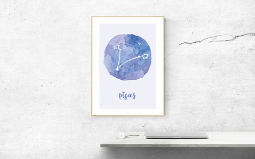 Poster pesci segno zodiacale - poster,