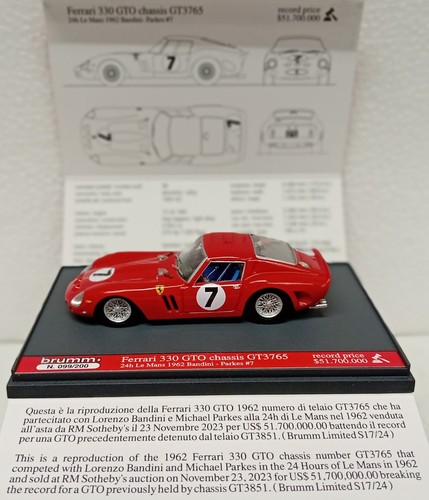 Ferrari 250 gto ex - 250, 62