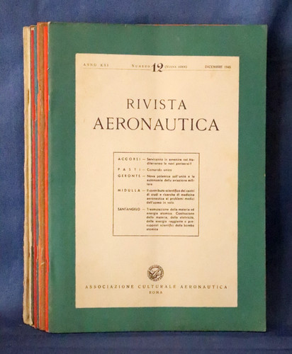 Rivista aeronautica 1945 - rivista, aeronautica.
