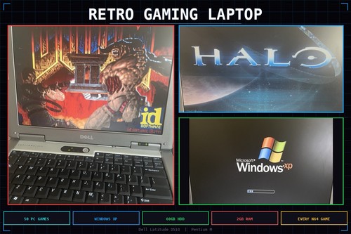 Retro gaming windows - xp, laptop