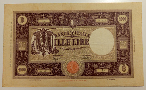1000 lire 1942 - lire, spl