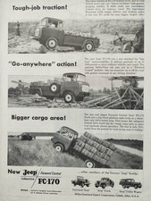 Pubblicità stampa vintage JEEP!! " Automobile FC-170 "