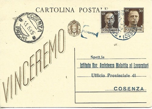 1945 30c intero postale - 1945,
